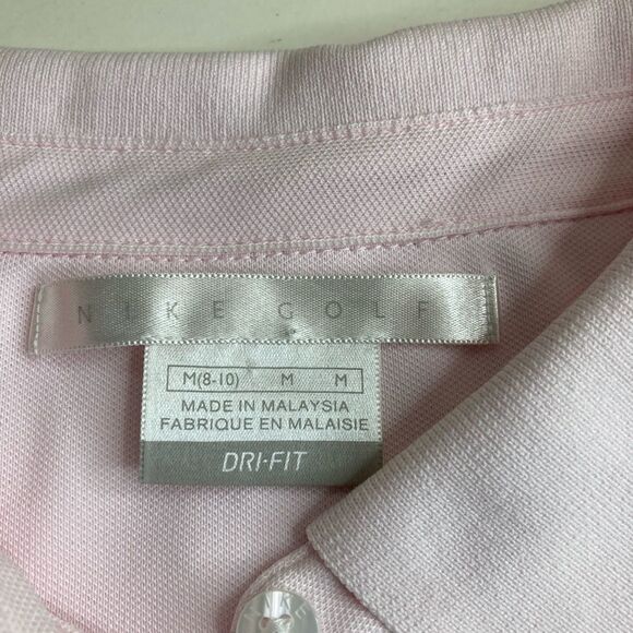NIKE GOLF DriFit Baby Pink Polo Shirt - Picture 3 of 12